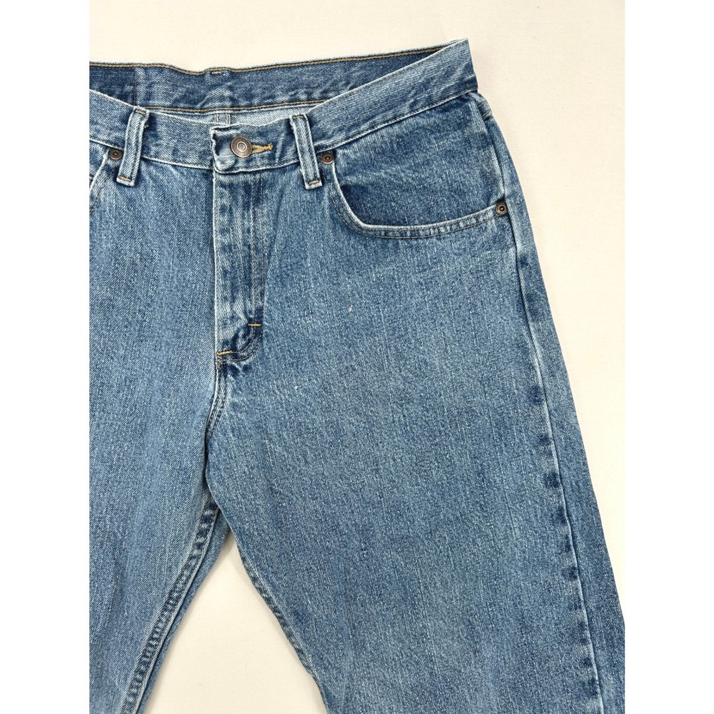 Wrangler Premium Quality Mens Straight Leg Blue Denim Jeans Frayed Hem 33x28